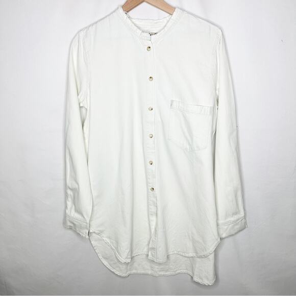 SANDRINE ROSE Mandarin White Shirt NWT in Medium - Picture 2 of 7